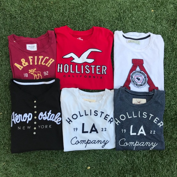Bundle of 6 tee shirts Hollister/ Aeropostale/ A&F